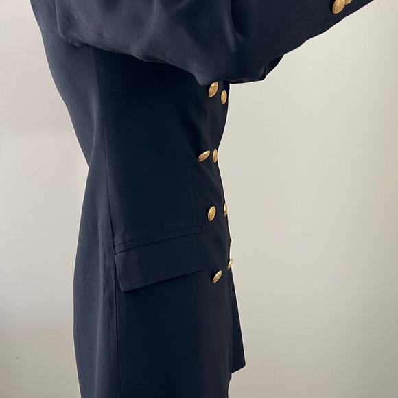 Marissa Webb Black Blazer Dress XS with Gold detailed Buttons - Picture 5 of 10